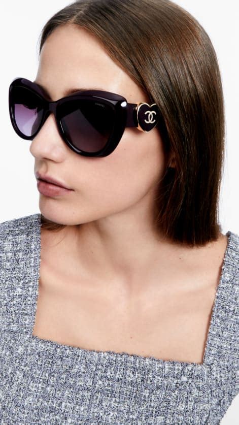 side view of chanel sunglasses|CHANEL.